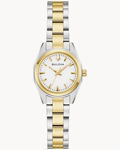 行貨 寶路華 Bulova Ladies White Dial Stainless Steel Bracelet Surveyor 98L331 女士 白色錶盤 不鏽鋼錶帶