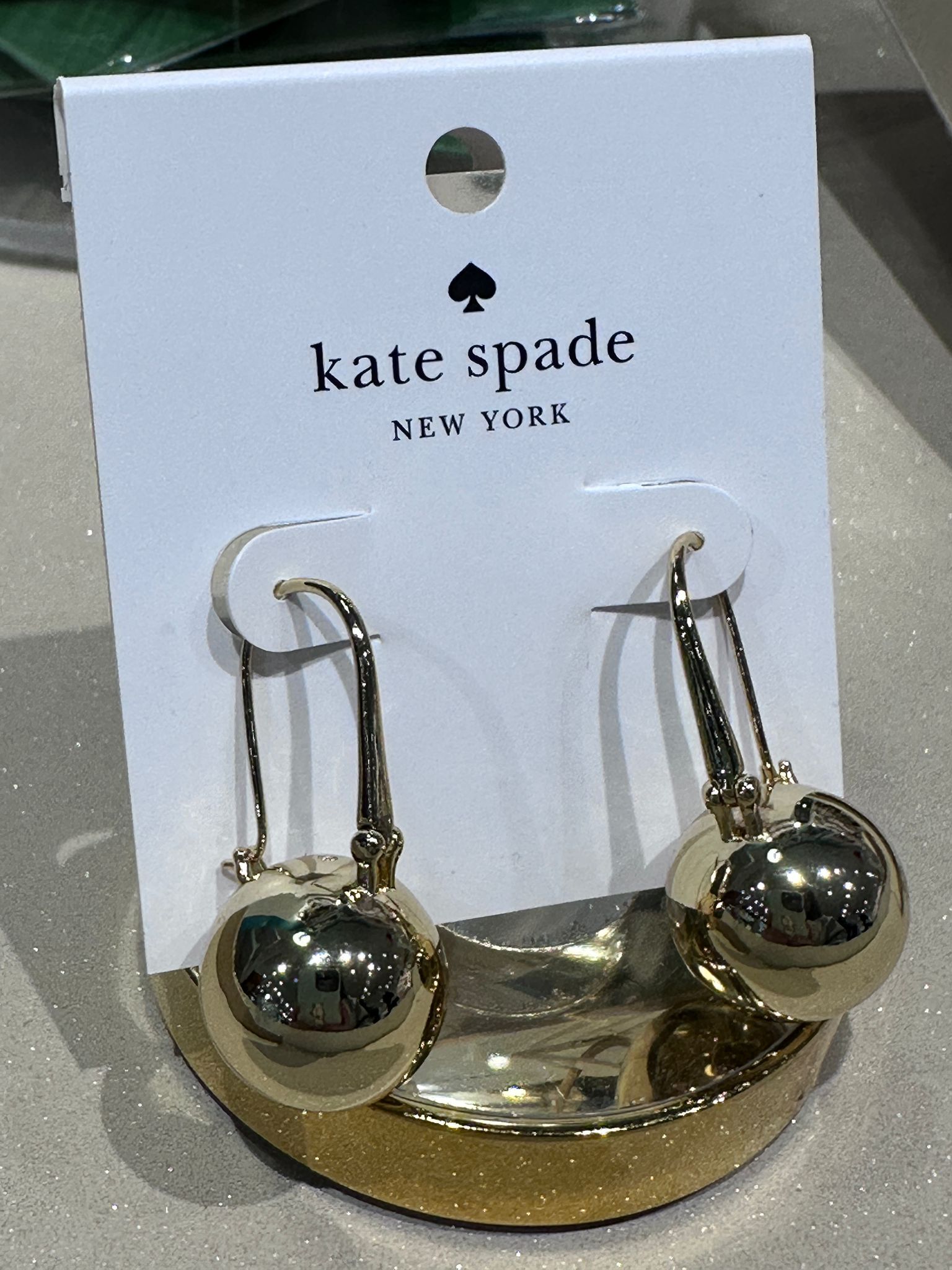 RQ89 KS 金色珠耳環 Dot Drop Huggies