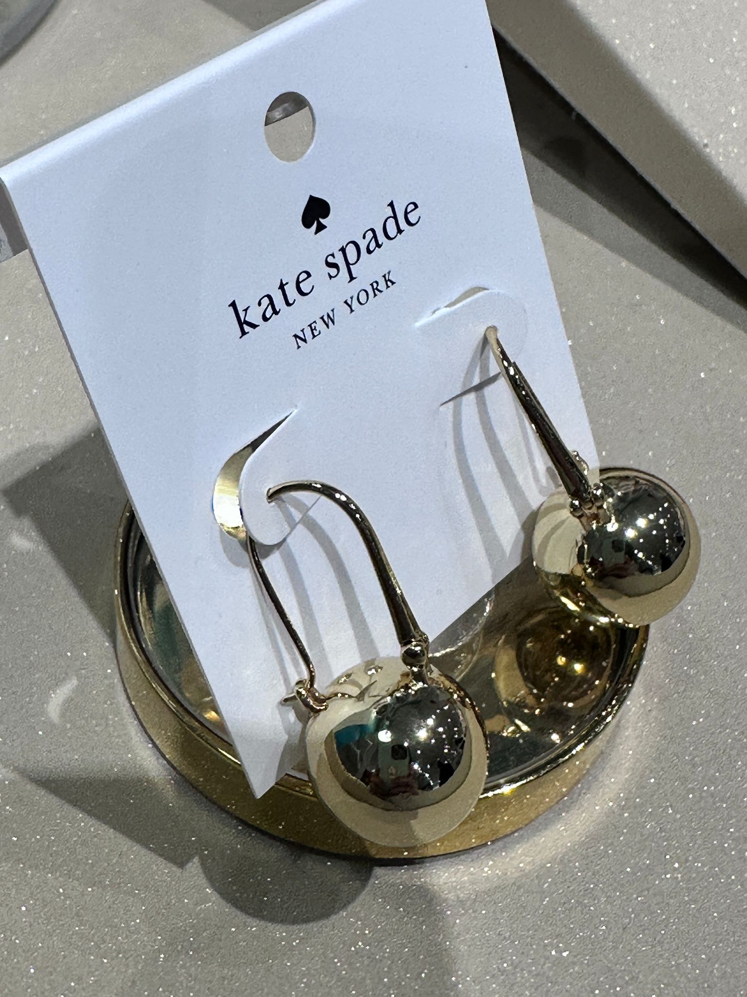 RQ89 KS 金色珠耳環 Dot Drop Huggies