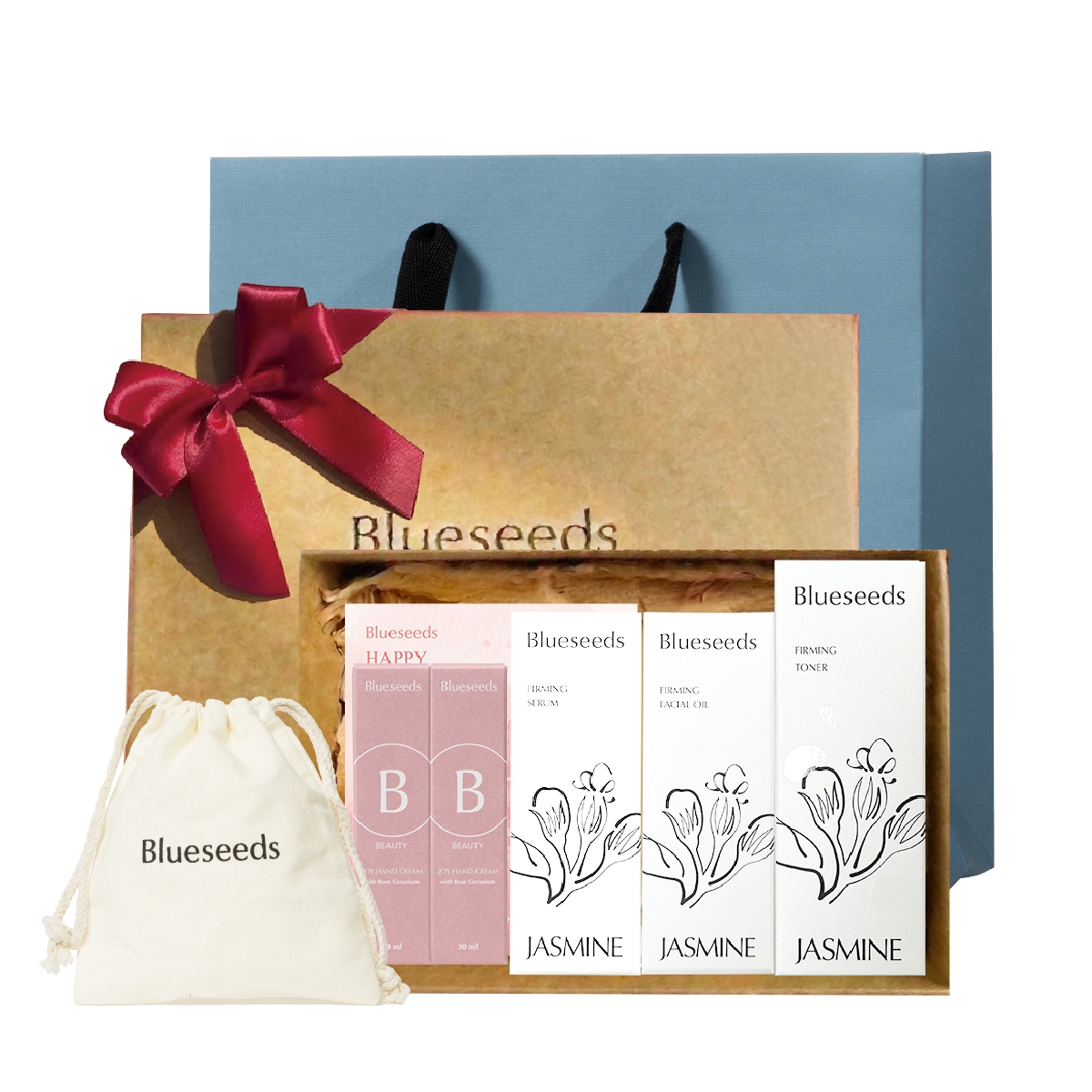 【贈購物金300】療癒媽咪茉莉緊緻保養護手禮五件套組(活膚液100ml+精華液30ml+精油露30ml+護手霜*2)