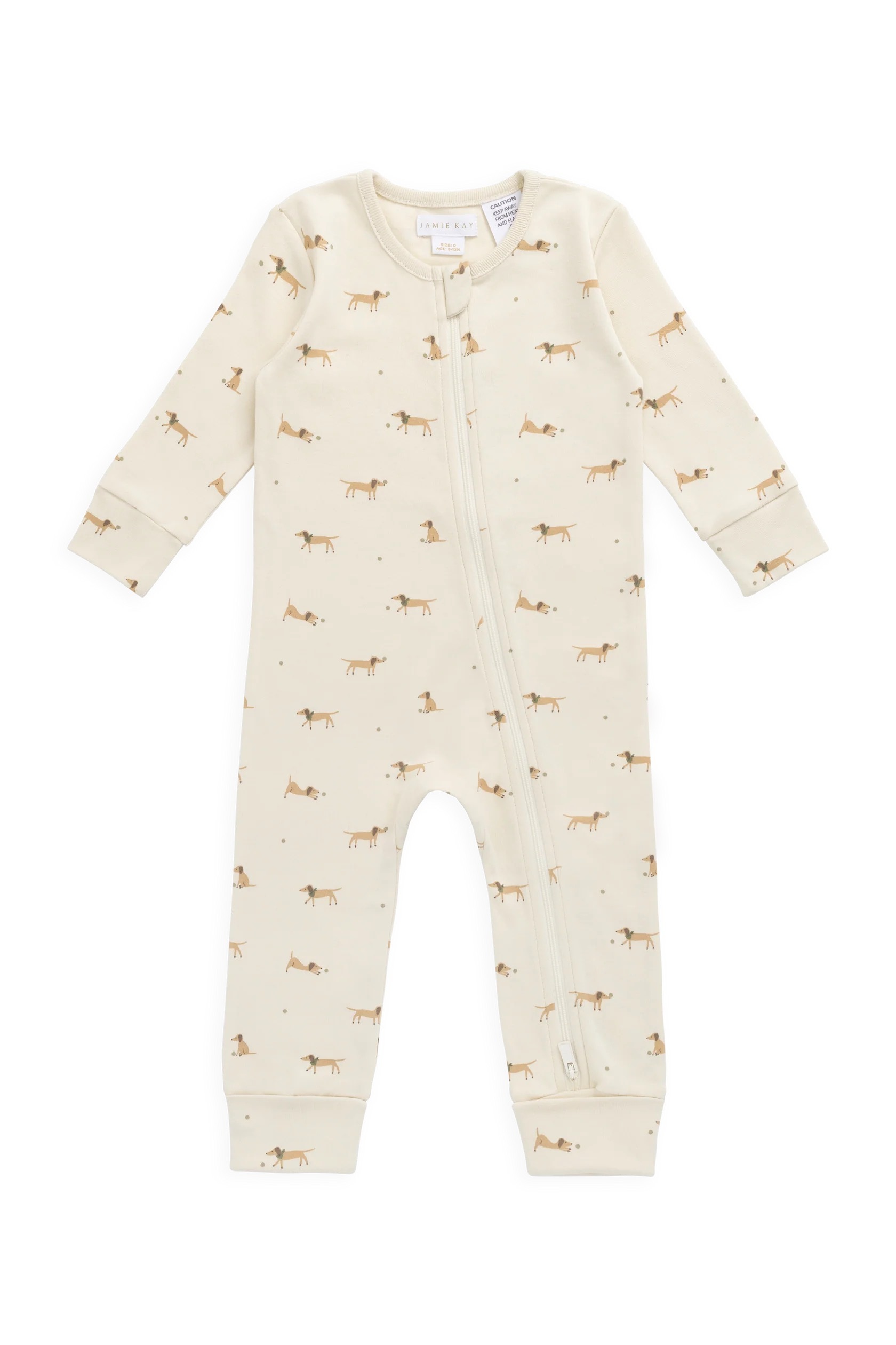 【預購】JAMIE KAY -Organic Cotton Reese Zip Onepiece（Play Ball Cassava）