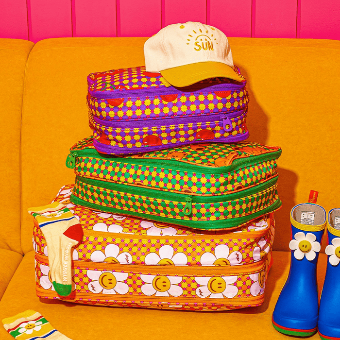 Wiggle Wiggle｜Travel Compression Pouch - Retro Check