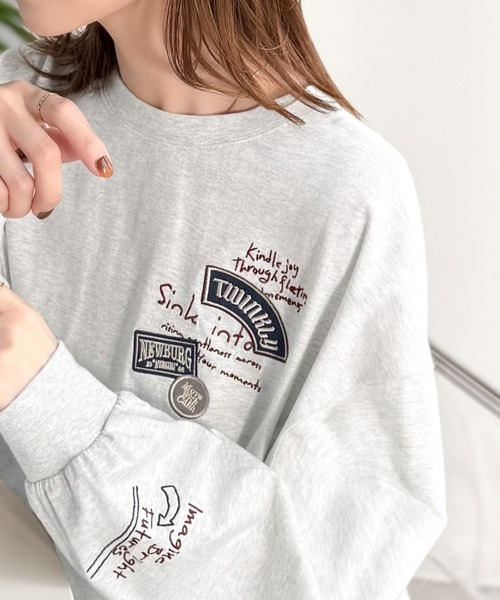 日本🇯🇵連線 Classical Elf  寬鬆隨興風刺繡長袖薄T 休閒 寬鬆 刺繡 簡約 長袖 T恤 3色(任買兩件711免運)/預購