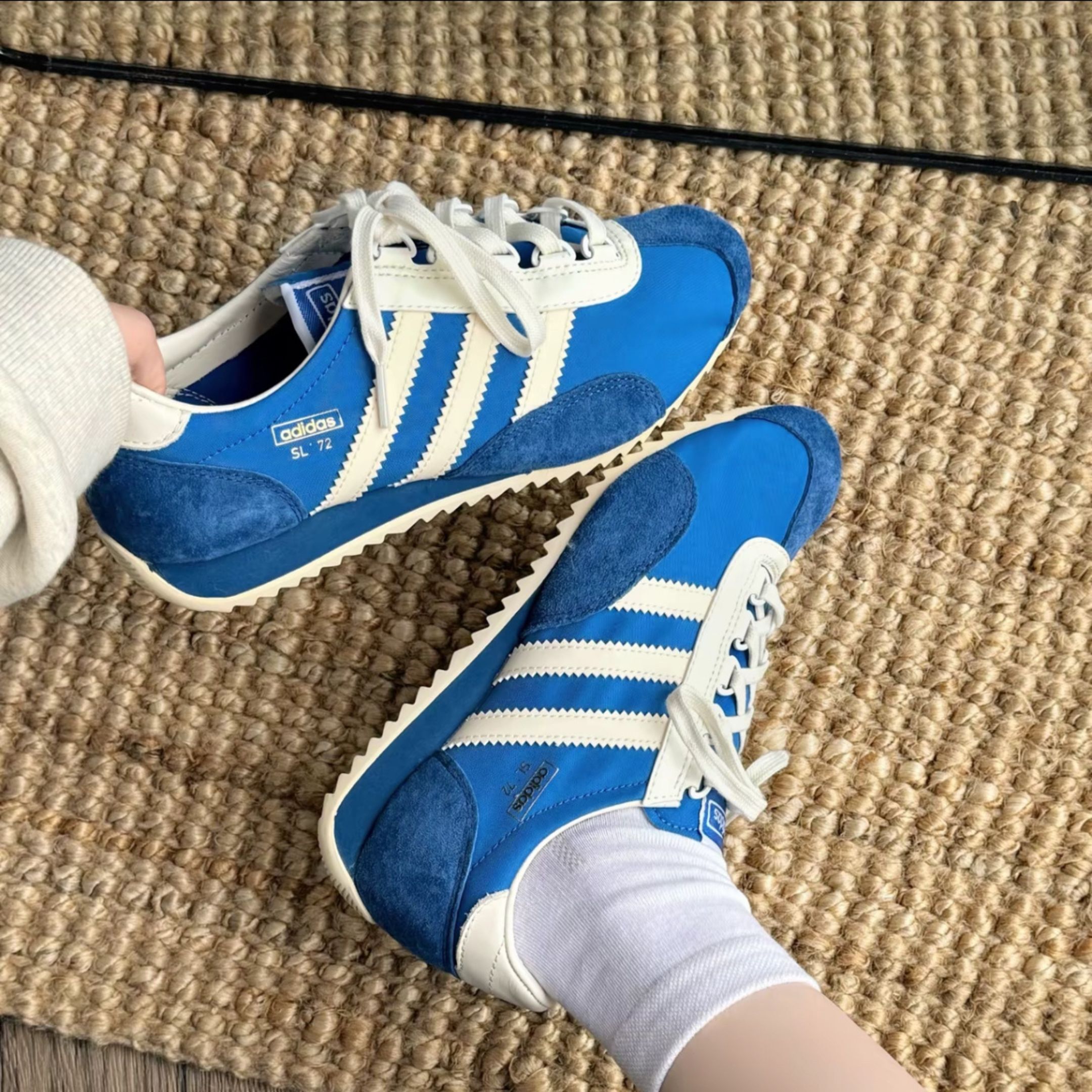 NICEDAY 代購 Adidas SL 72 PT 藍白 復古 麂皮 尼龍 白 天藍 水藍 JR5701