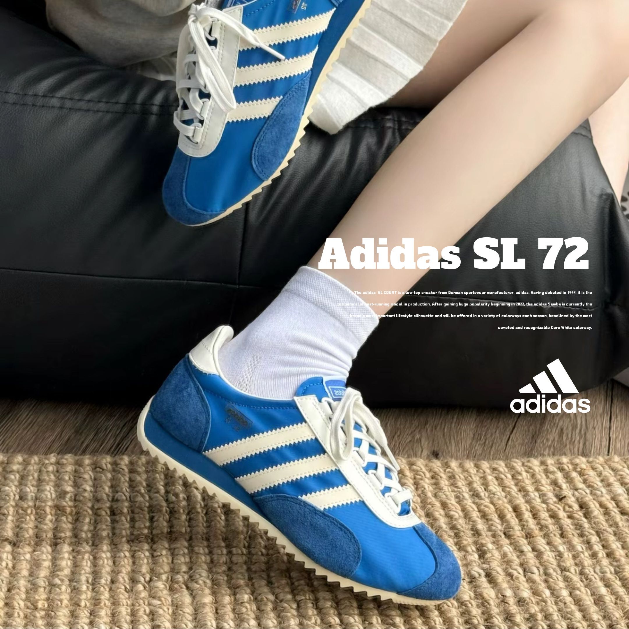 NICEDAY 代購 Adidas SL 72 PT 藍白 復古 麂皮 尼龍 白 天藍 水藍 JR5701