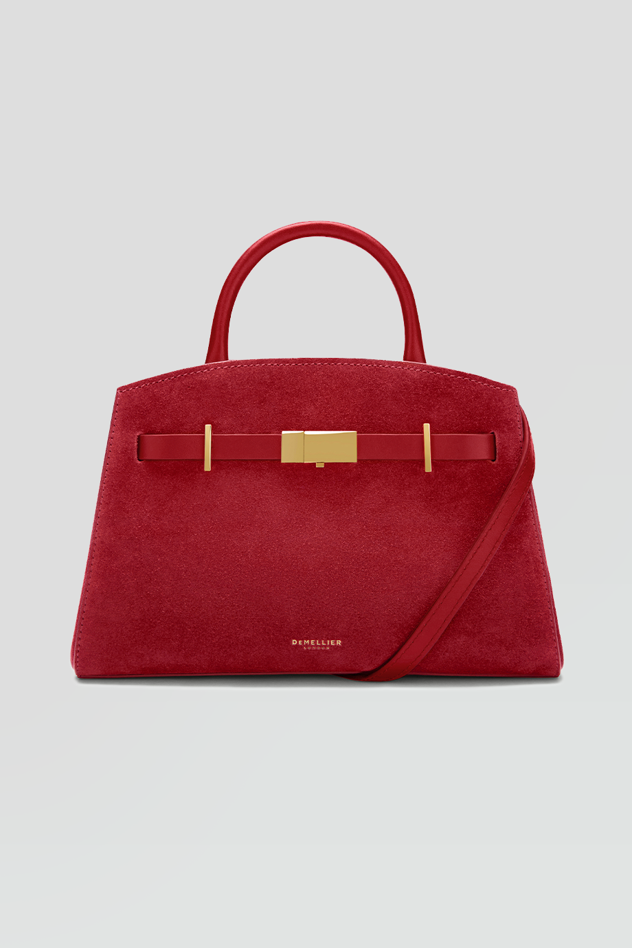 DeMellier｜SMALL HUDSON 麂皮金釦梯形斜背包