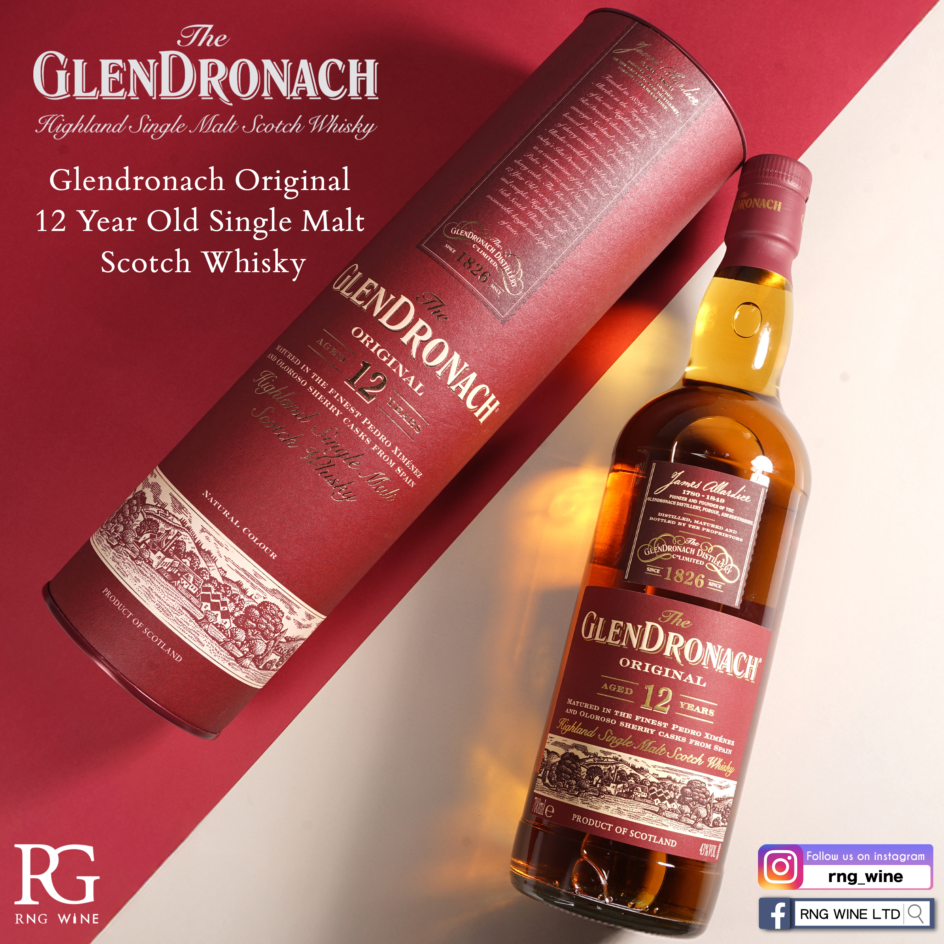 Glendronach Original 12 Year Old Single Malt Scotch Whisky