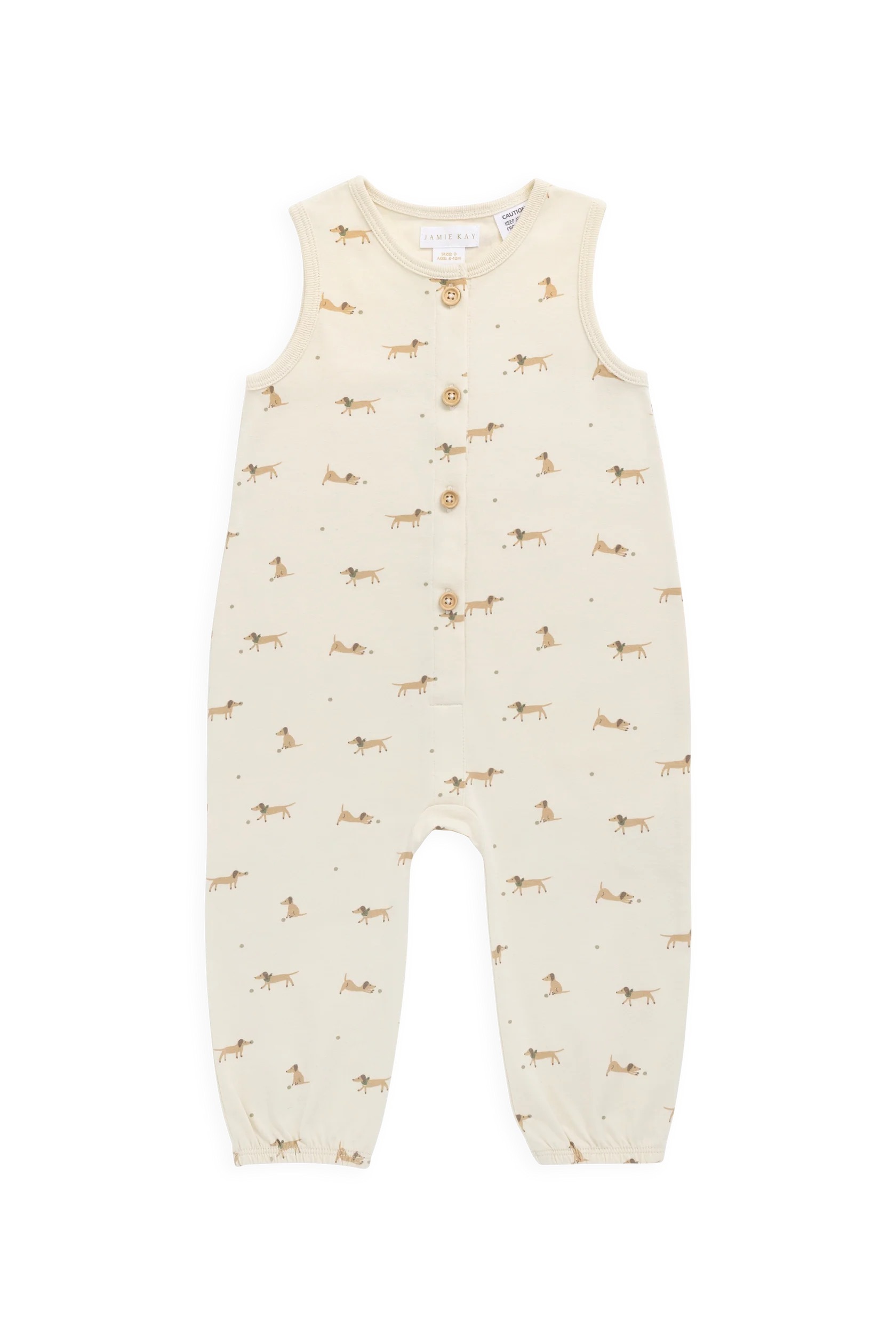【預購】JAMIE KAY -Organic Cotton Rupert Onepiece（Play Ball Cassava）