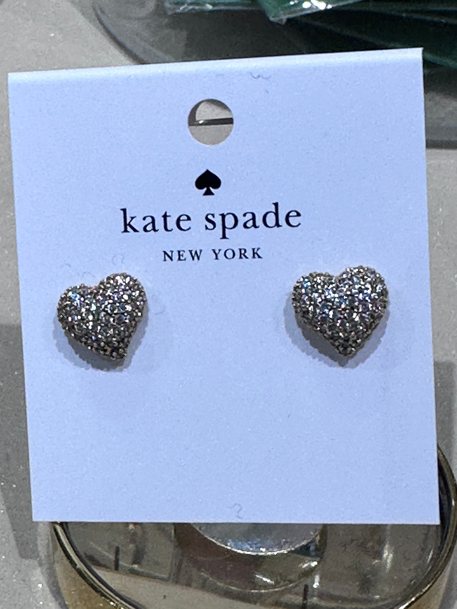 RQ97 KS 閃石心心耳環 Amour Pave Studs