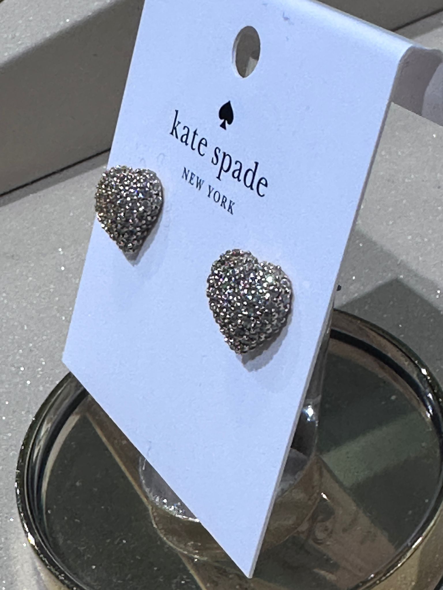 RQ97 KS 閃石心心耳環 Amour Pave Studs