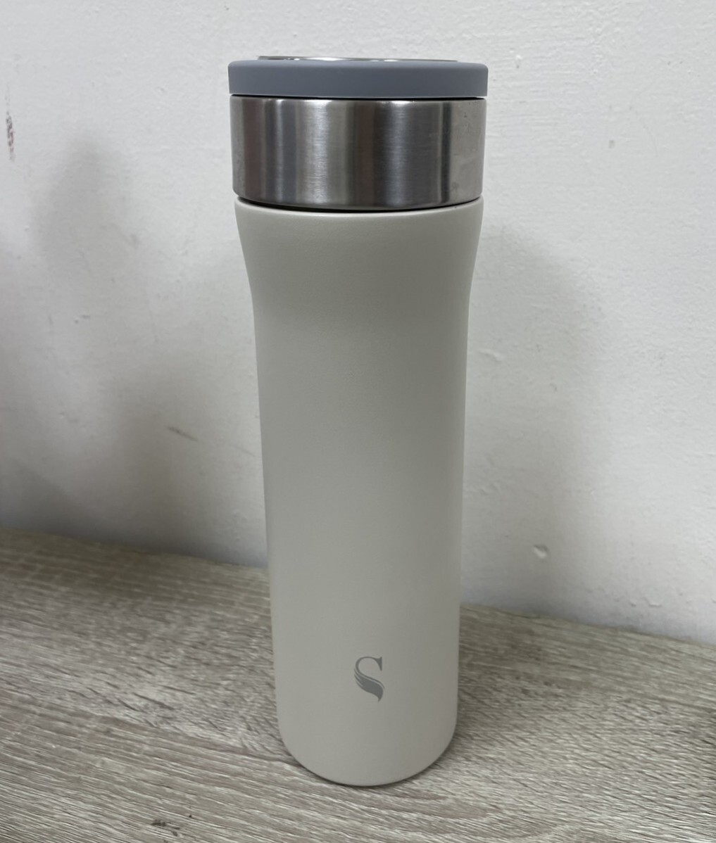 【福利瑕疵品售出，概不退換】強化陶瓷保溫杯-M (500ml/700ml) 米白色