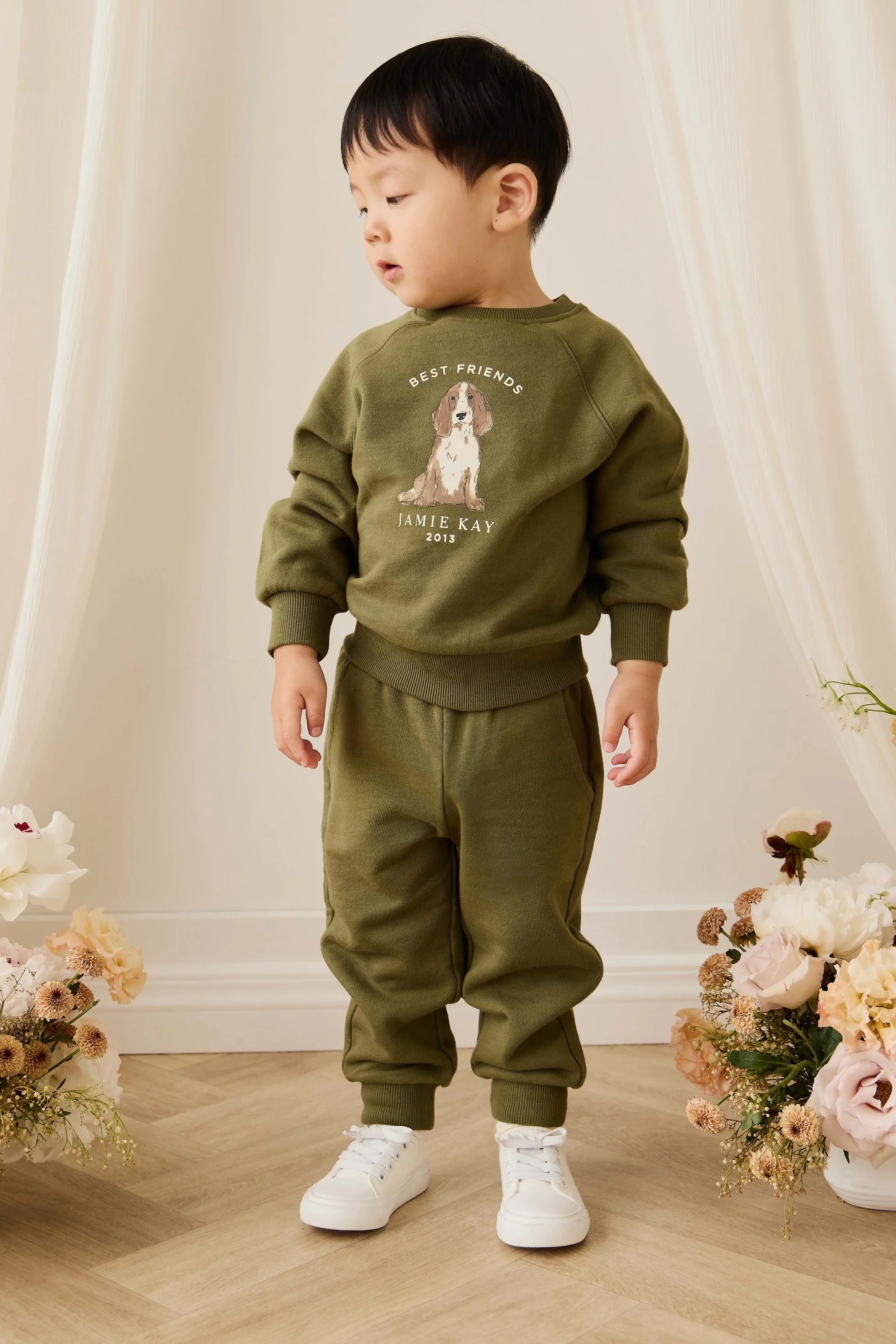 【預購】JAMIE KAY -Organic Cotton Nash Track Pant（Sicilian Olive）