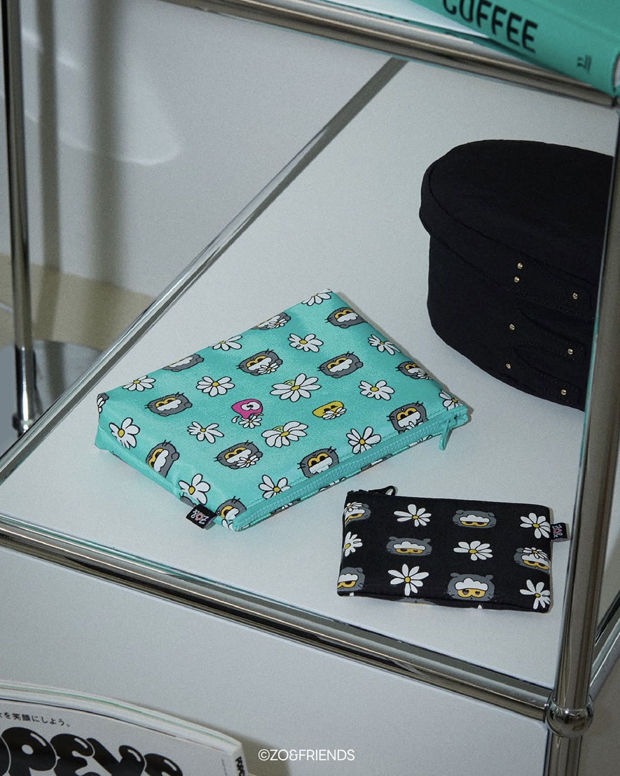 G-DRAGON ZO&FRIENDS GD愛貓 Lucky Shop 周邊全系列 收納包綠＋黑