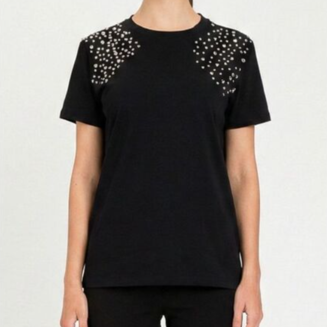 1TS0319-084 [TWINSET] T-Shirt Black #261AP2440 (C-EU-E)