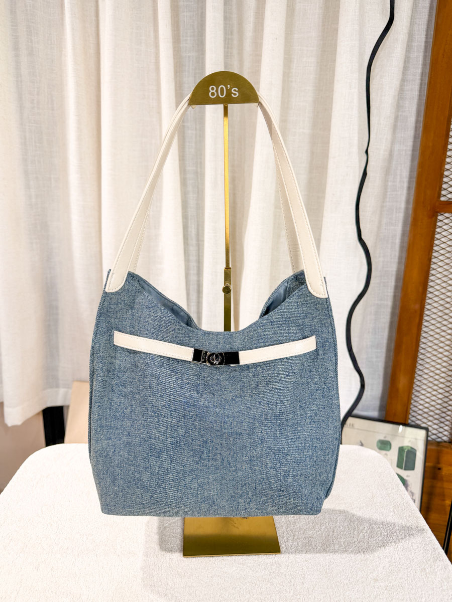 銀扣．牛仔 SHOULDER BAG 【不設退換]