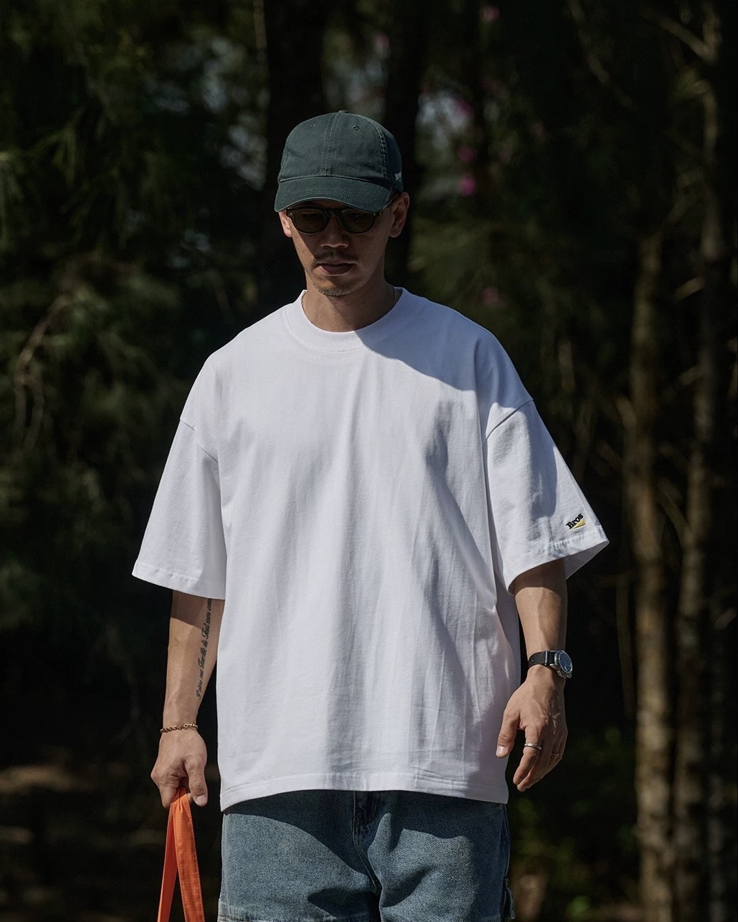 #預購 Broshood 26SS 日系寬鬆街頭 “老虎滑板”直噴印花 雙插手口袋 短踢 兩色