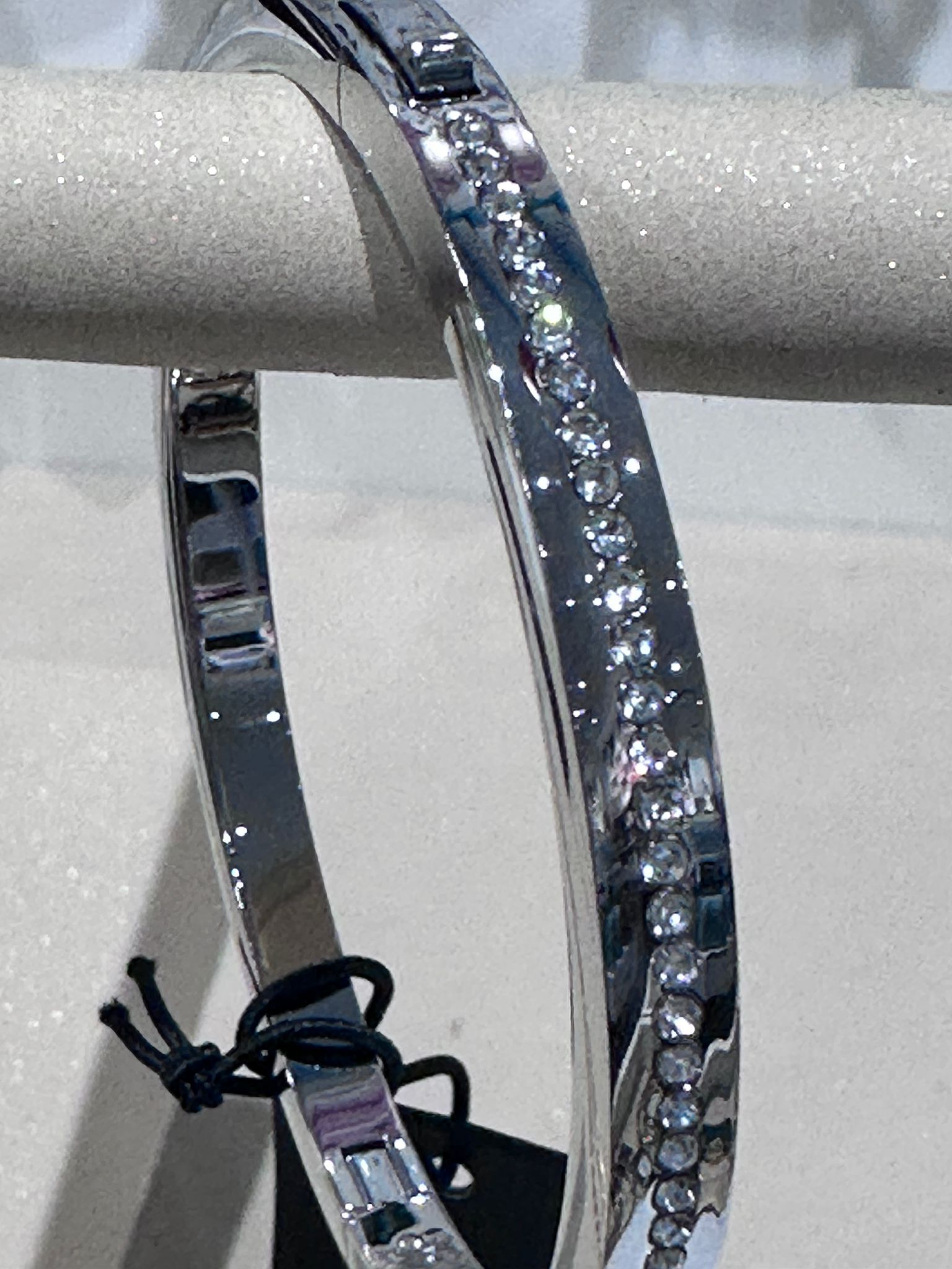 RQ103 KS 銀色手鈪配銀色閃石 Ring It Up Pave Bangle