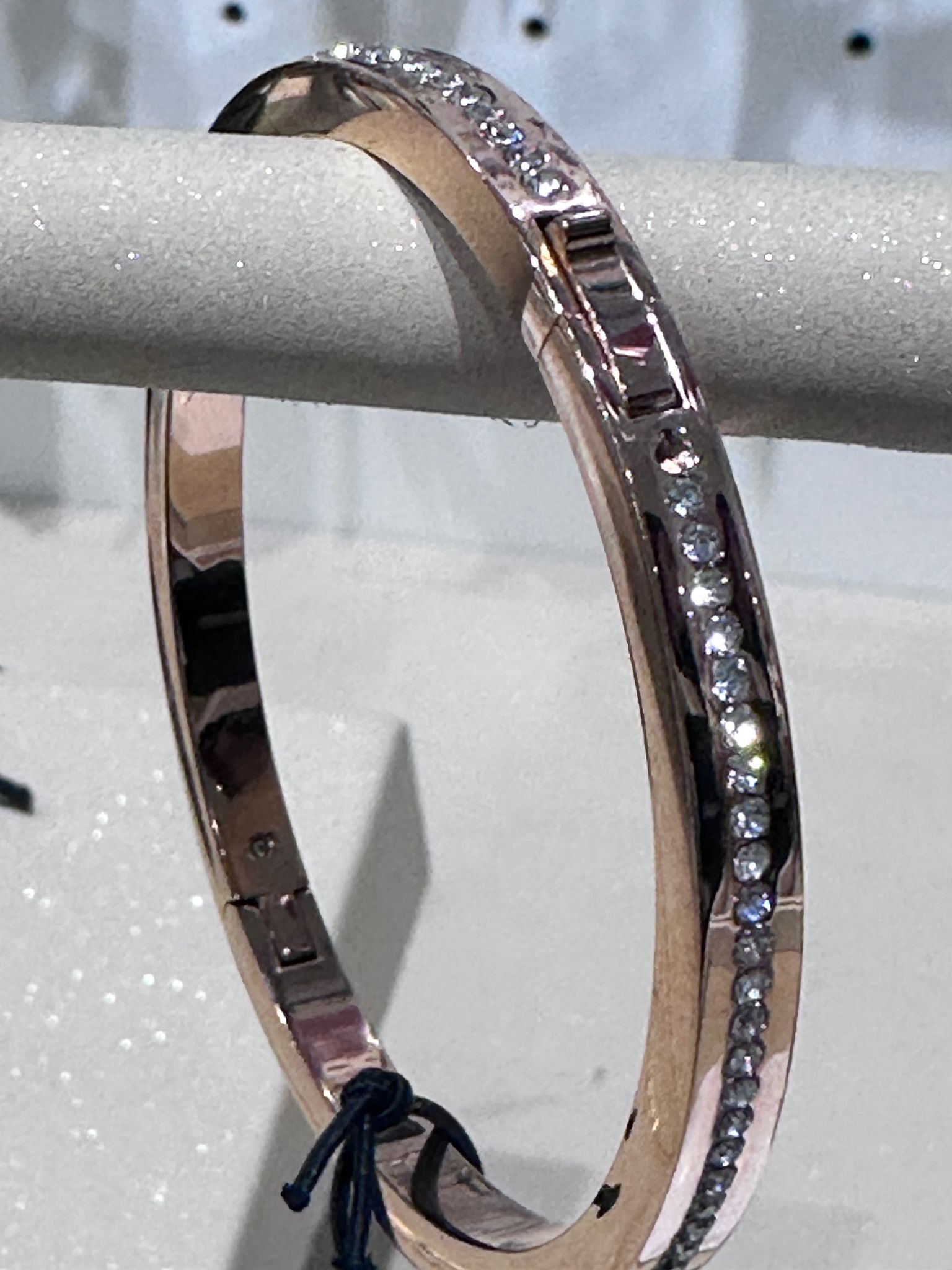 RQ104 KS 玫瑰金色手鈪配銀色閃石 Ring It Up Pave Bangle