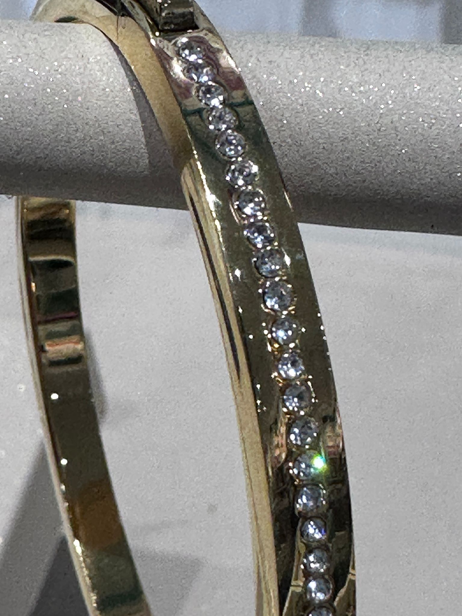 RQ105 KS 金色手鈪配銀色閃石 Ring It Up Pave Bangle