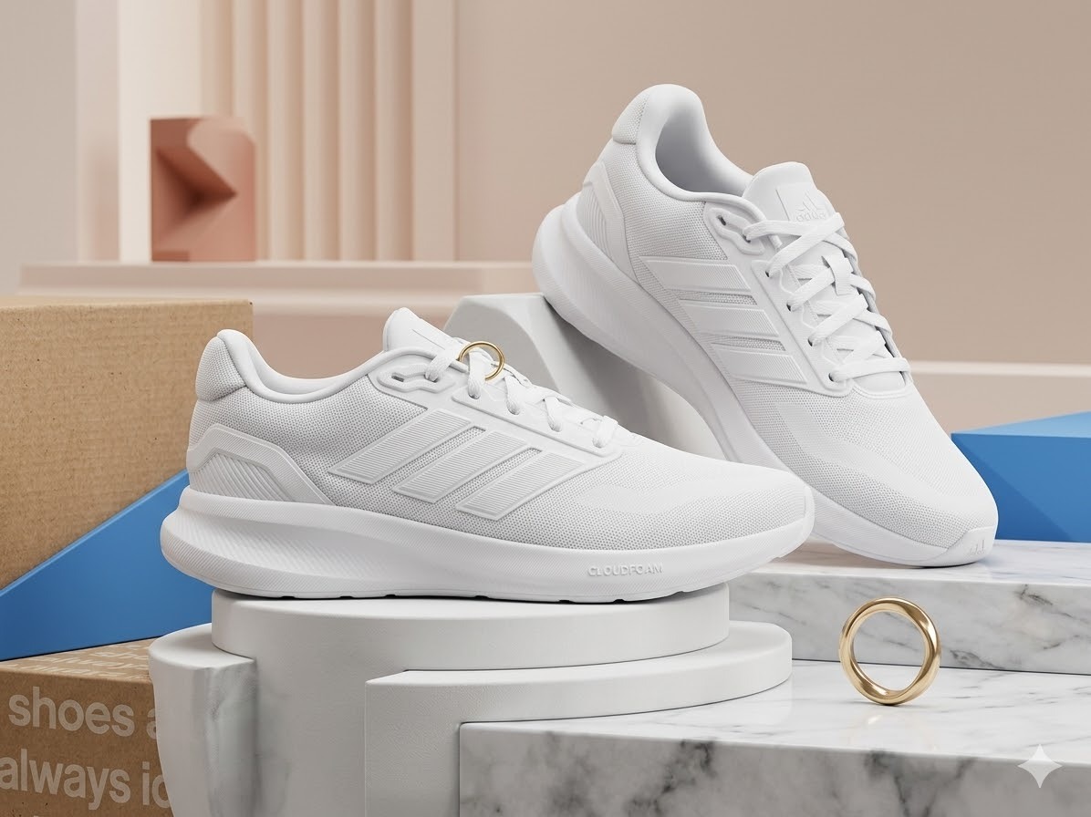 【直播】LX0319107 adidas runfalcon 5 白色運動鞋