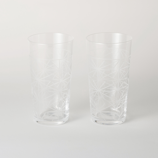 中川政七商店 - 麻葉切子玻璃杯 木盒組 / 長型