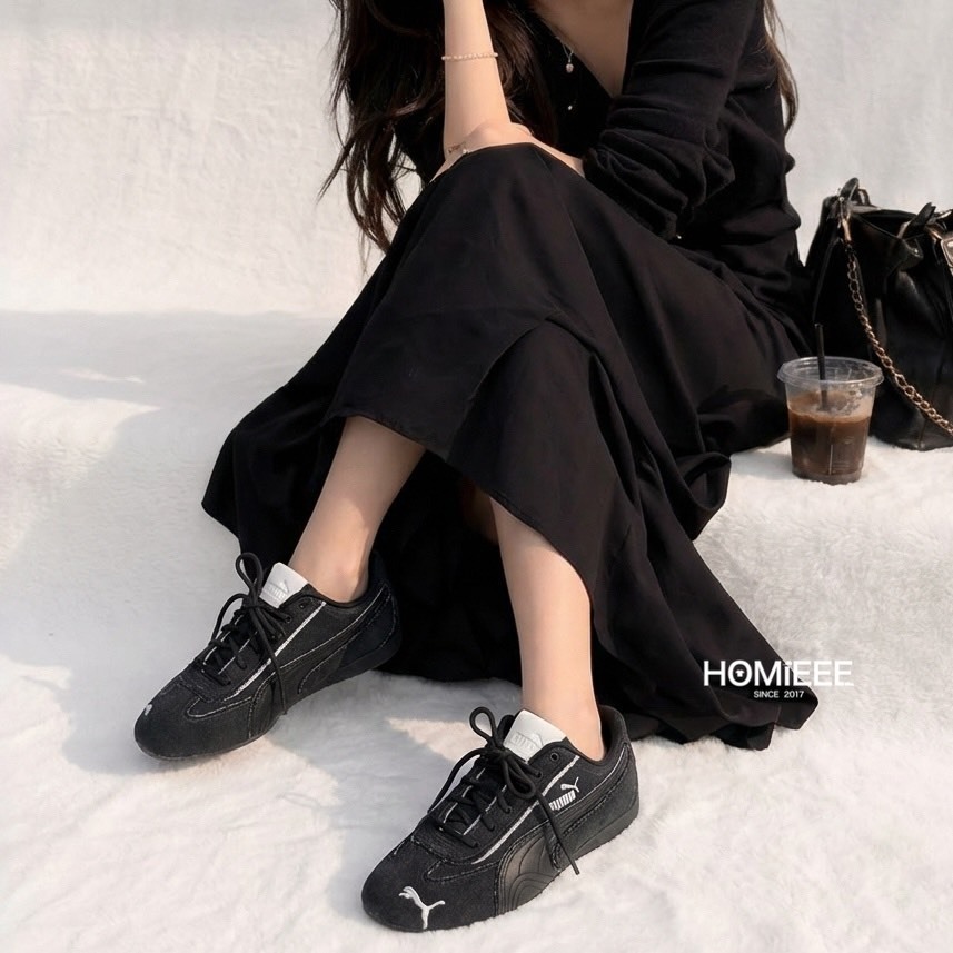 Puma Speedcat Crafted Denim 休閒鞋 單寧黑 女鞋 [407110-01]
