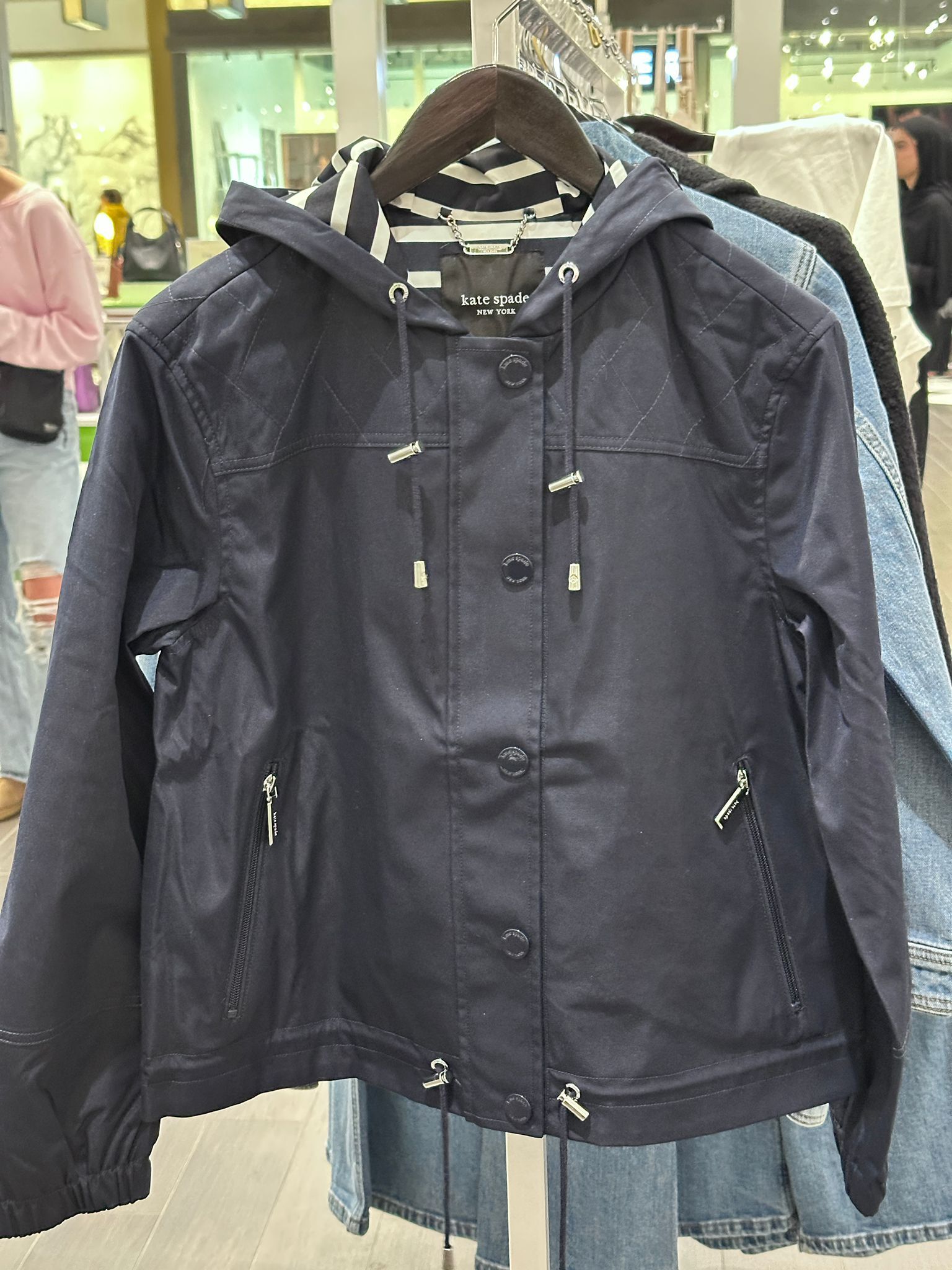 RQ107 KS 女裝深藍色有帽拉鏈外套Commuter Jacket