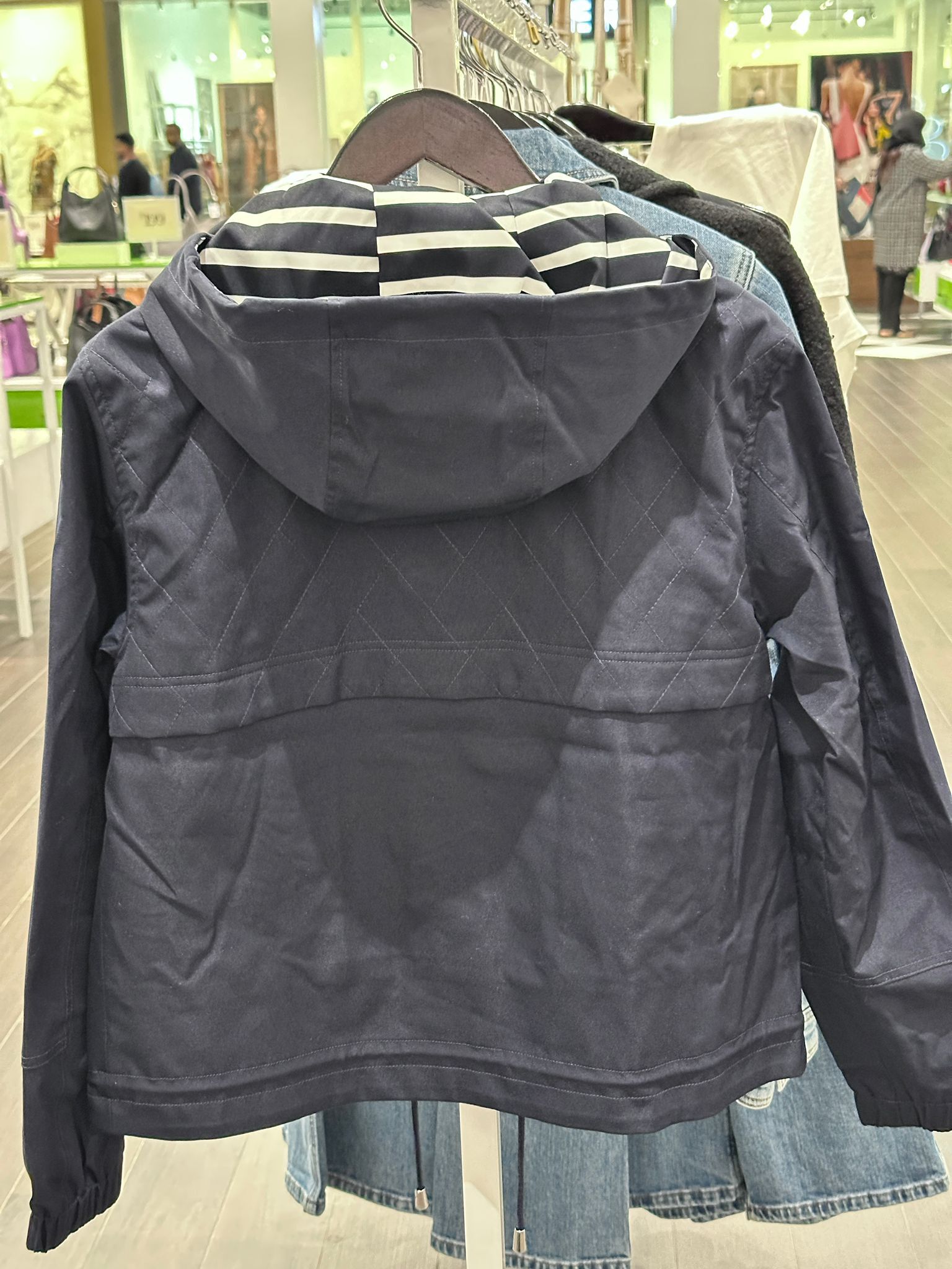 RQ107 KS 女裝深藍色有帽拉鏈外套Commuter Jacket