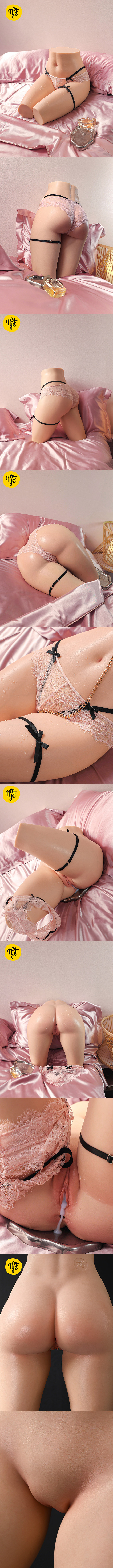 NOT YE 奈也娃娃 S40 擬真皮紋矽膠帶大腿骨架臀模-18.5KG silicone sex doll torso