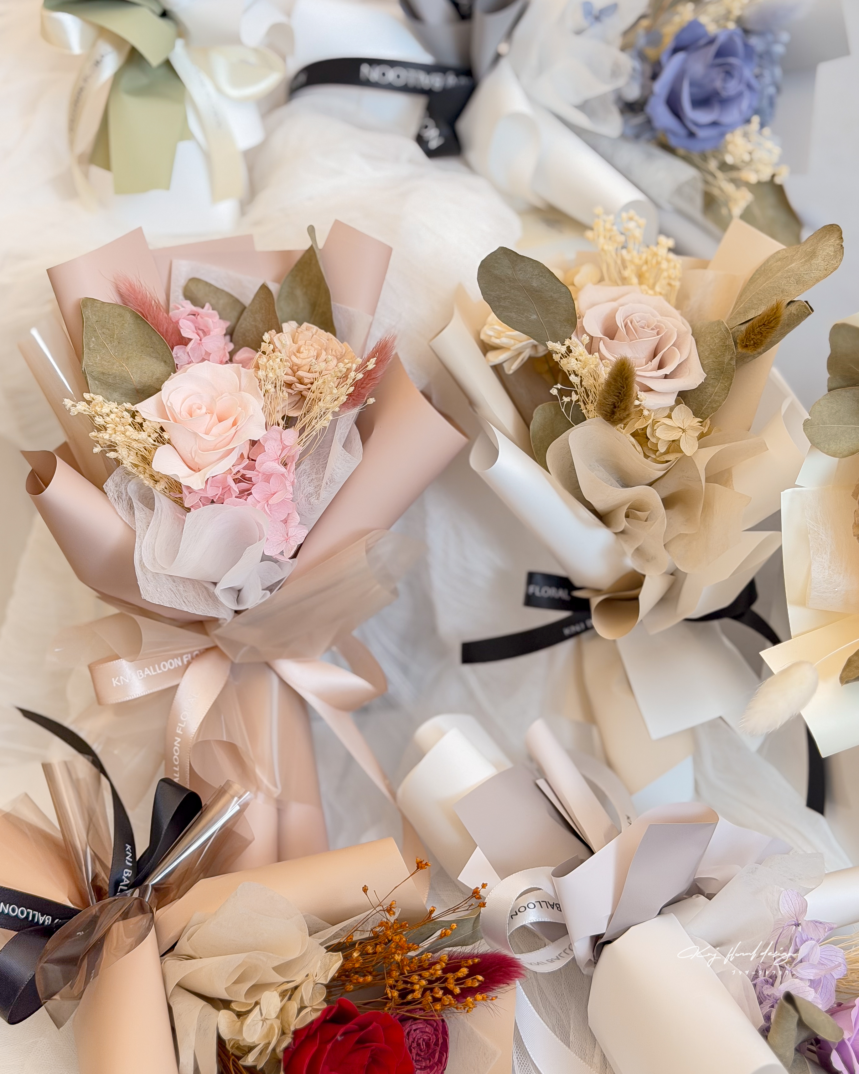 永生玫瑰花束・附提袋