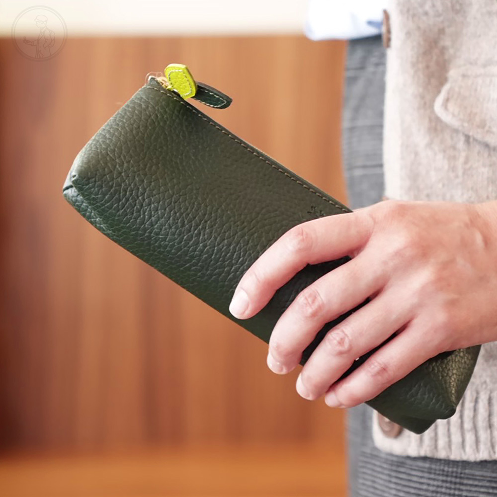 PILOT x 伊藤園：茶之惠 皮革三角筆袋