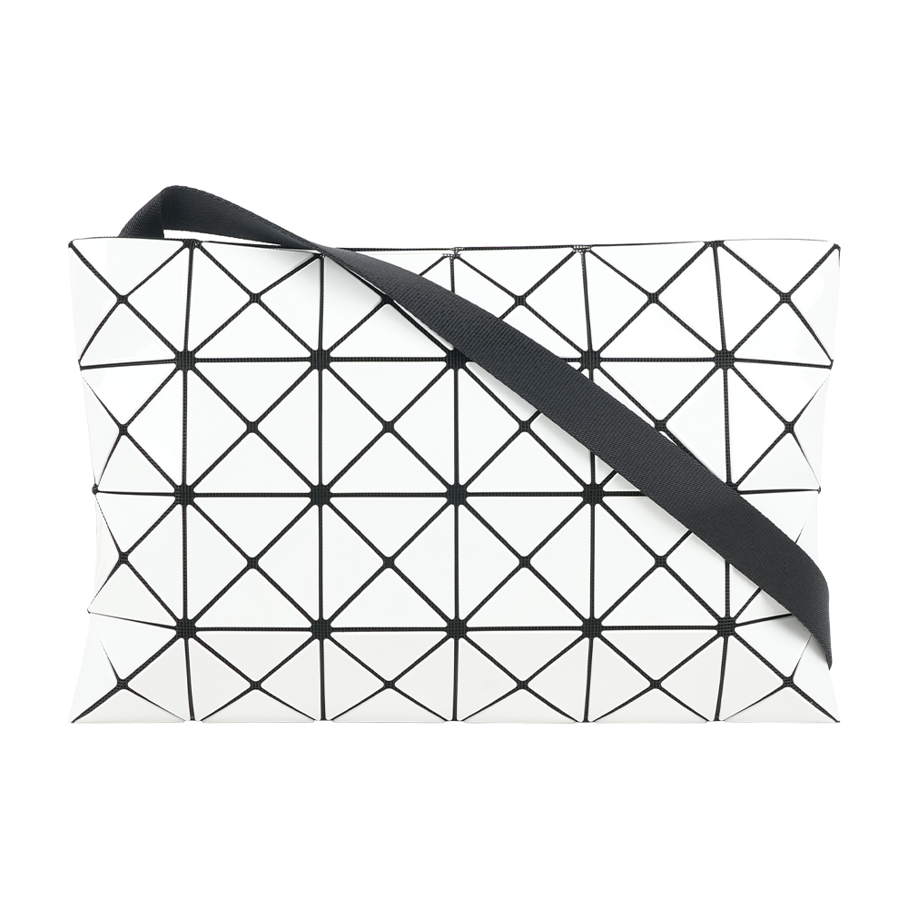 【ISSEY MIYAKE三宅一生】BAO BAO LUCENT 4X6 拉鍊斜背包(白色)