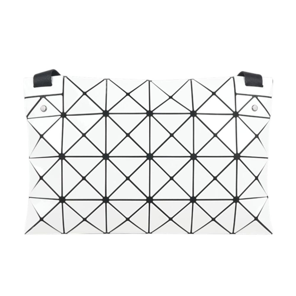 【ISSEY MIYAKE三宅一生】BAO BAO LUCENT 4X6 拉鍊斜背包(白色)