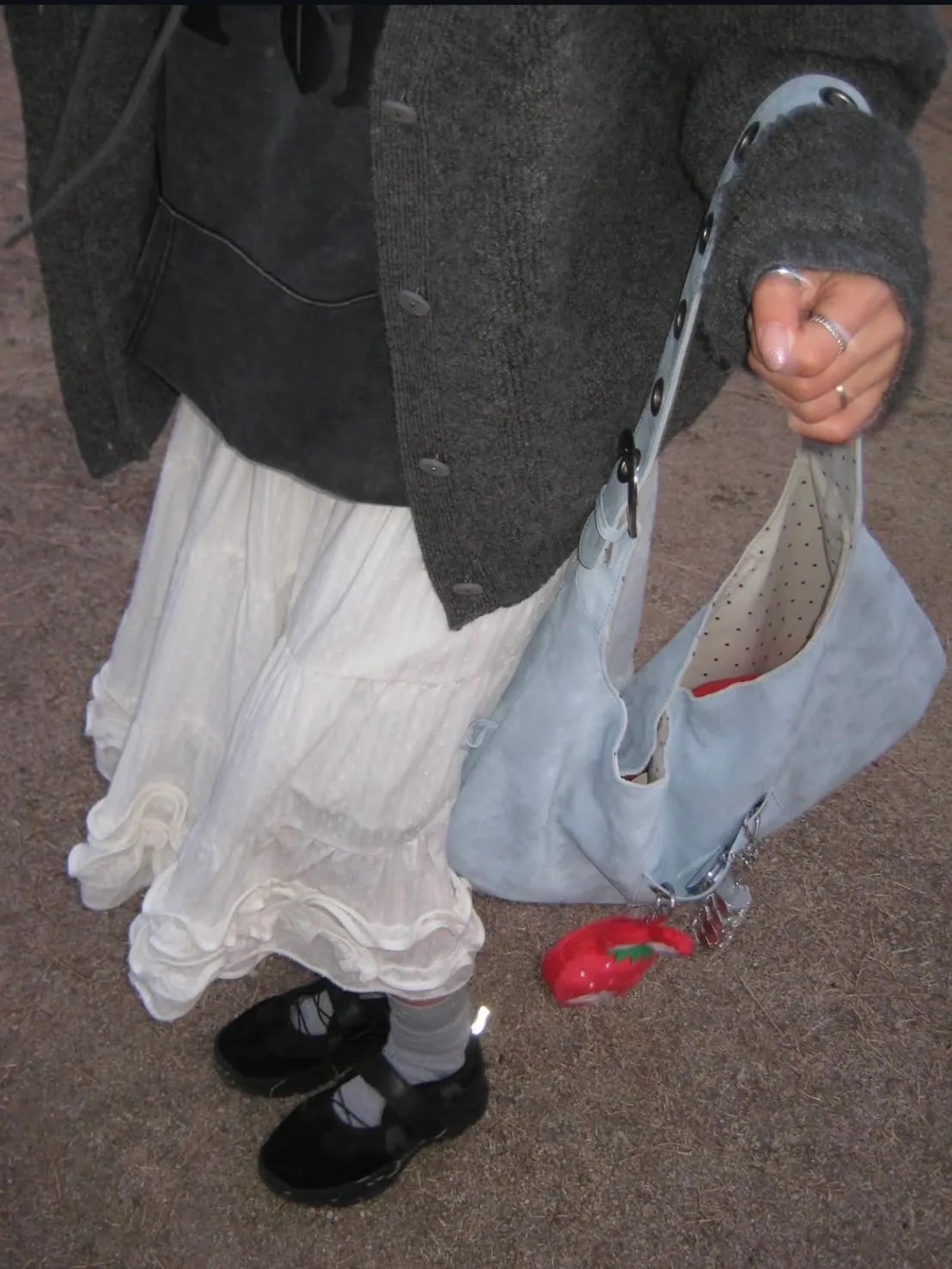 <春夏新色>Leterie Buckle Reversible 內裡 白色 波點 雙面 單肩包 三色