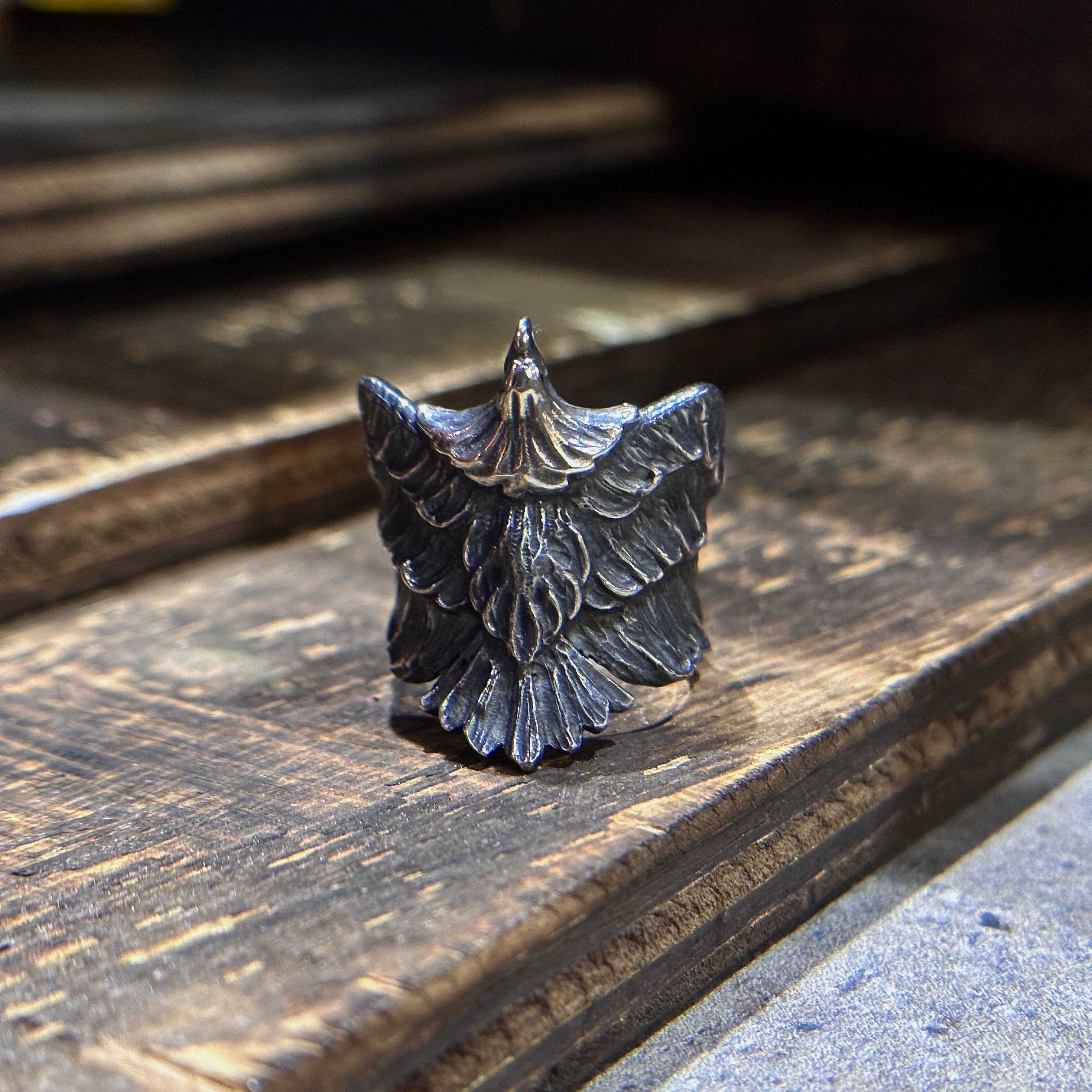 *Black Venom Jewelry- Freedom & Prayer 純銀飛翔老鷹戒。
