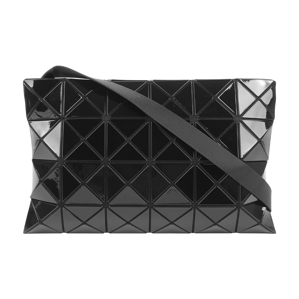 【ISSEY MIYAKE三宅一生】BAO BAO LUCENT 4X6 拉鍊斜背包(黑色)