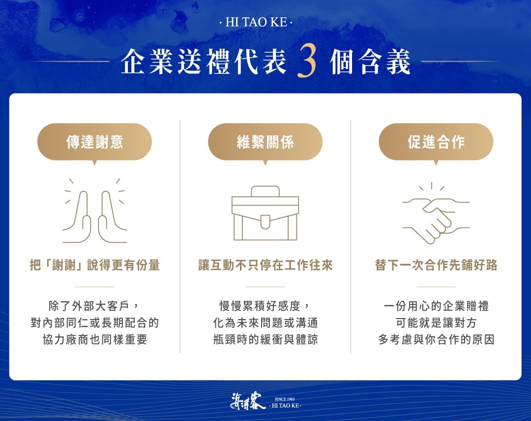 企業送禮3 個含義：傳達謝意、維繫關係、促進合作