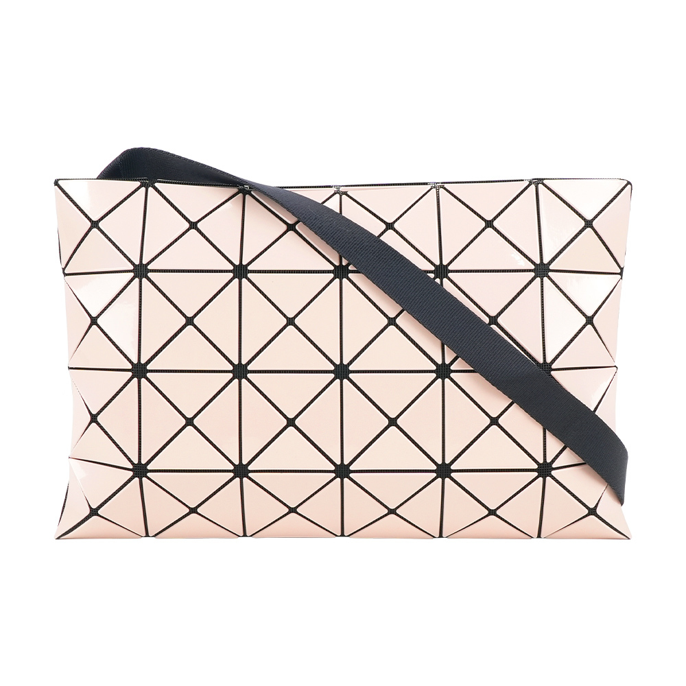 【ISSEY MIYAKE三宅一生】BAO BAO LUCENT 4X6 拉鍊斜背包(杏粉色)