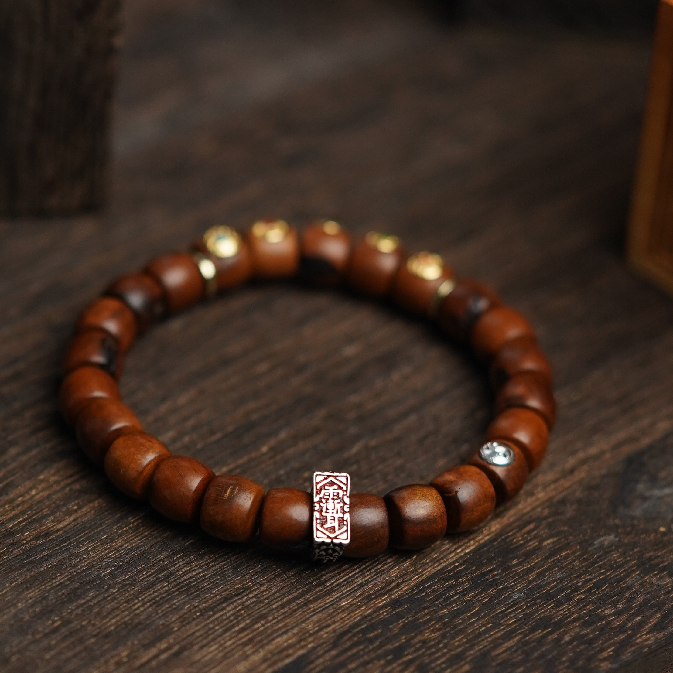 WW039 A39 全雷痕五行紫薇手串