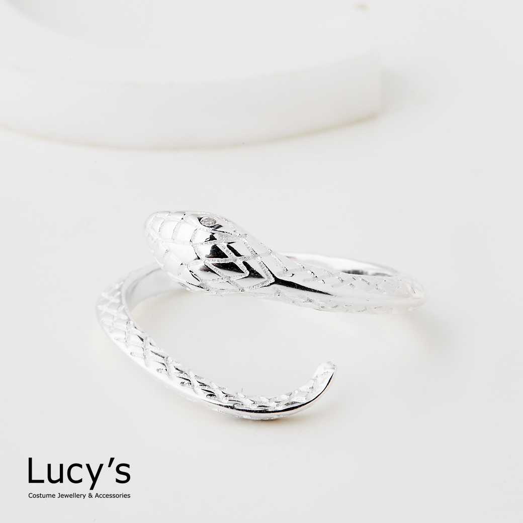 925純銀 蛇韻 開口戒 (123468)