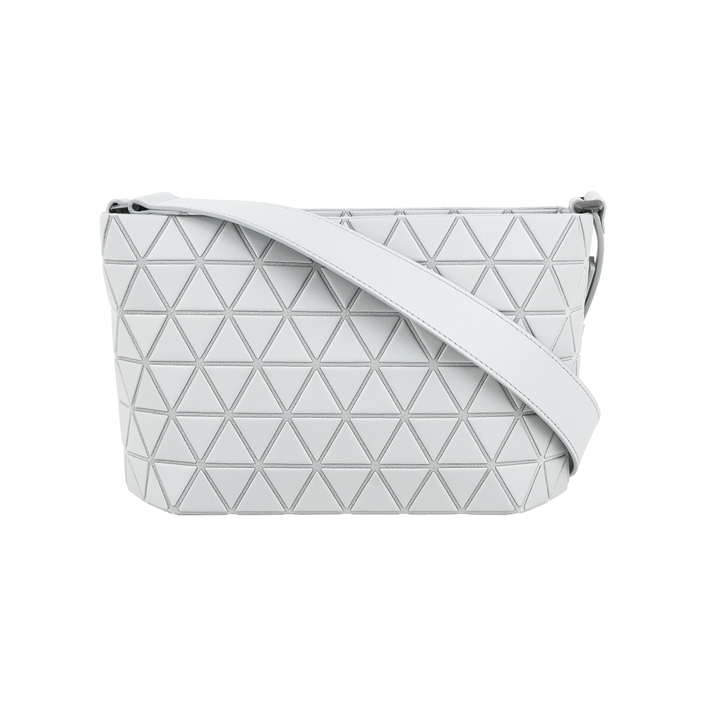 【ISSEY MIYAKE三宅一生】BAO BAO Crystal Matte 啞光霧面拉鍊斜背包(淺灰色)
