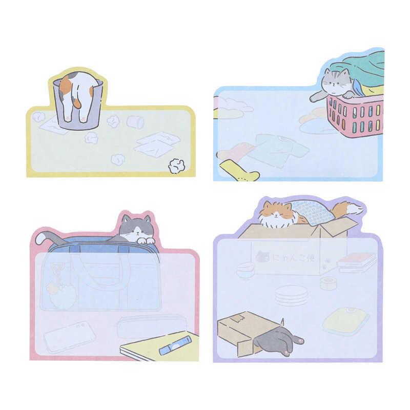 貓咪惡作劇系列 翻倒物品小隊 便利貼｜SUN STAR 日本