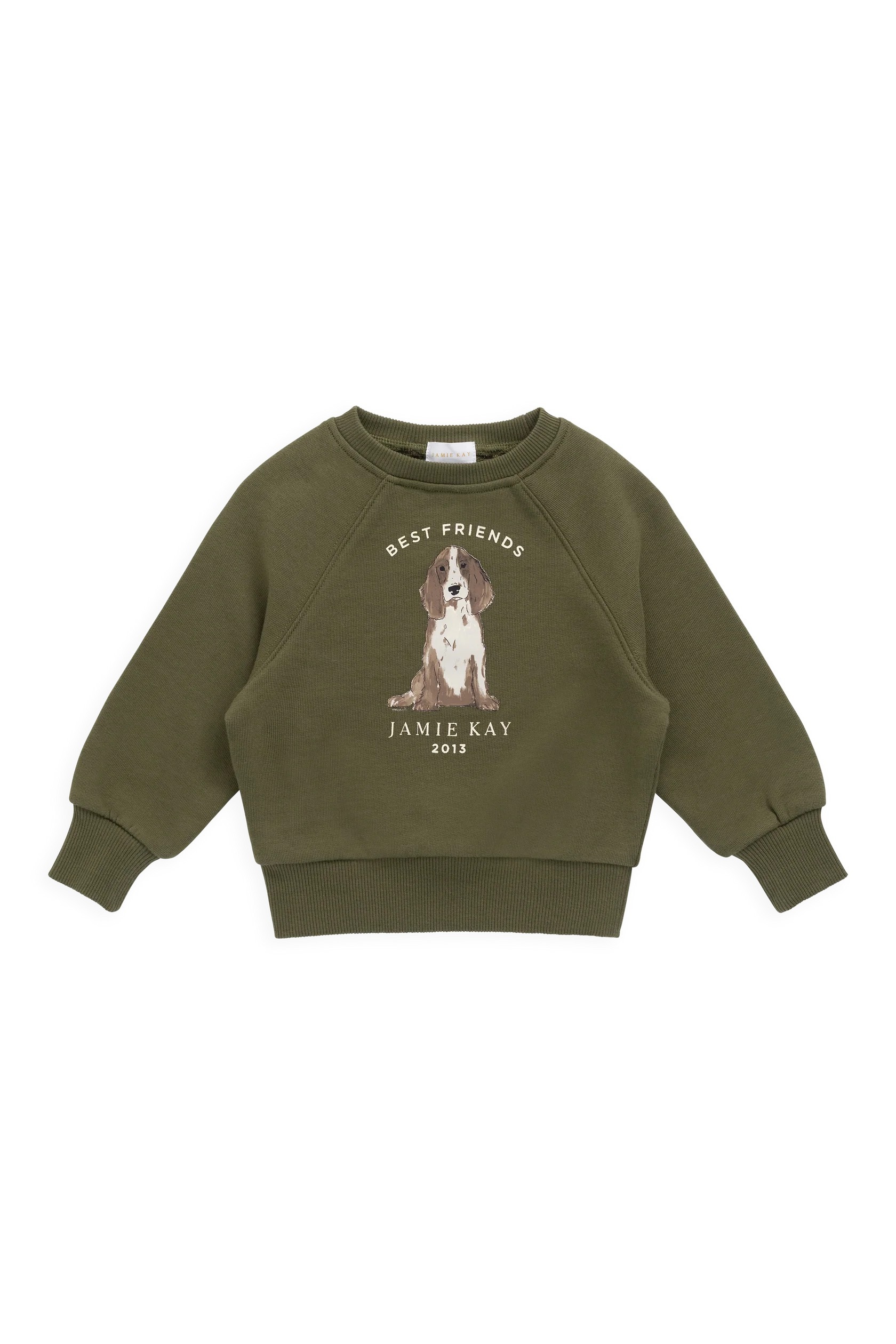 【預購】JAMIE KAY -Organic Cotton Hayes Sweatshirt（Sicilian Olive Best Friends）