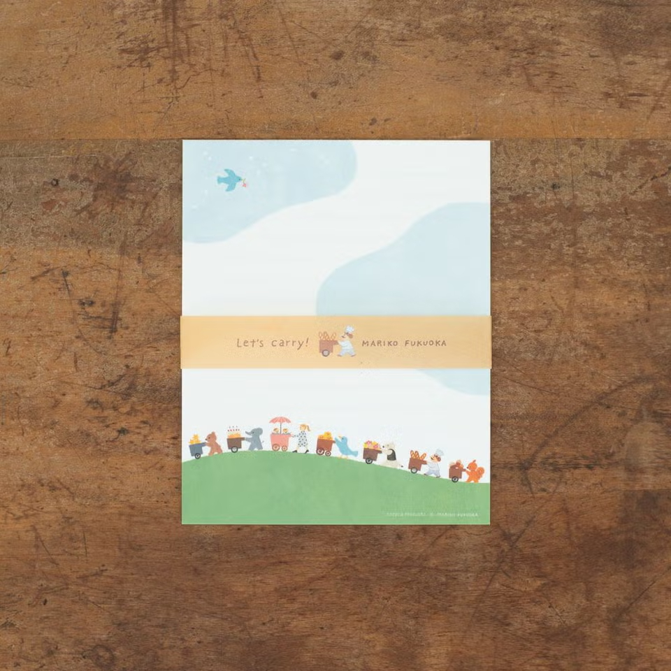 美濃和紙信紙組 | 福岡麻利子「Let’s carry」| 表現社/JAPAN