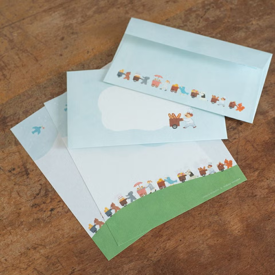 美濃和紙信紙組 | 福岡麻利子「Let’s carry」| 表現社/JAPAN