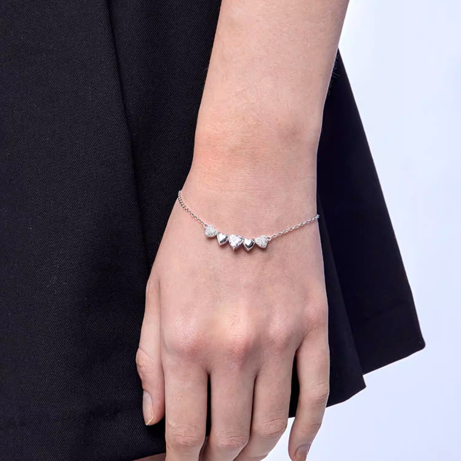 GUUKA 愛心鋯石 可調式手鏈