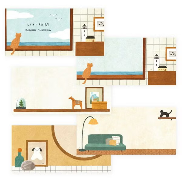 一筆箋 | 福岡麻利子「いい時間」/表現社/JAPAN