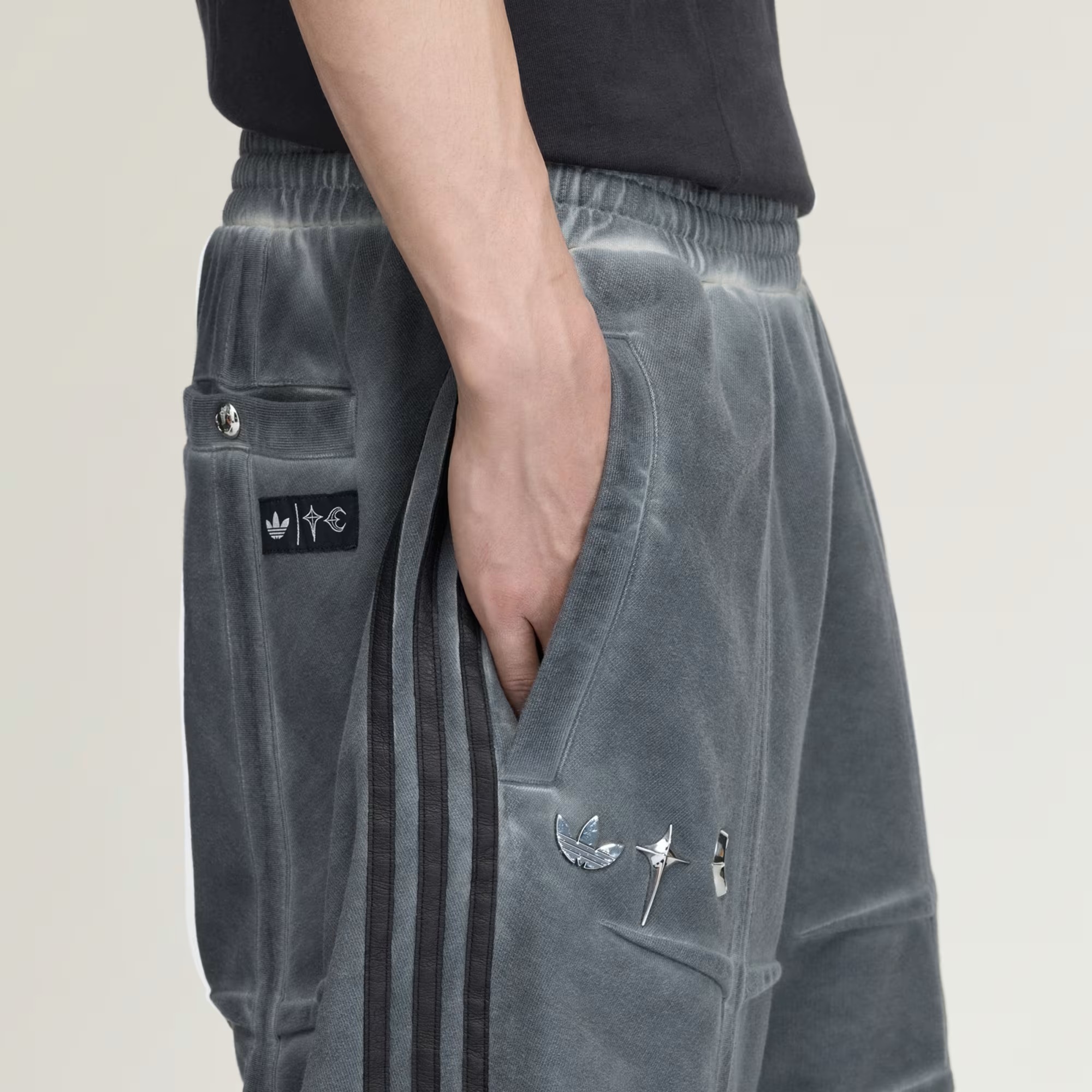 【逢甲 FUZZY】adidas Originals x Thug Club Sweat  Jort  棉質七分褲 灰 KF6912