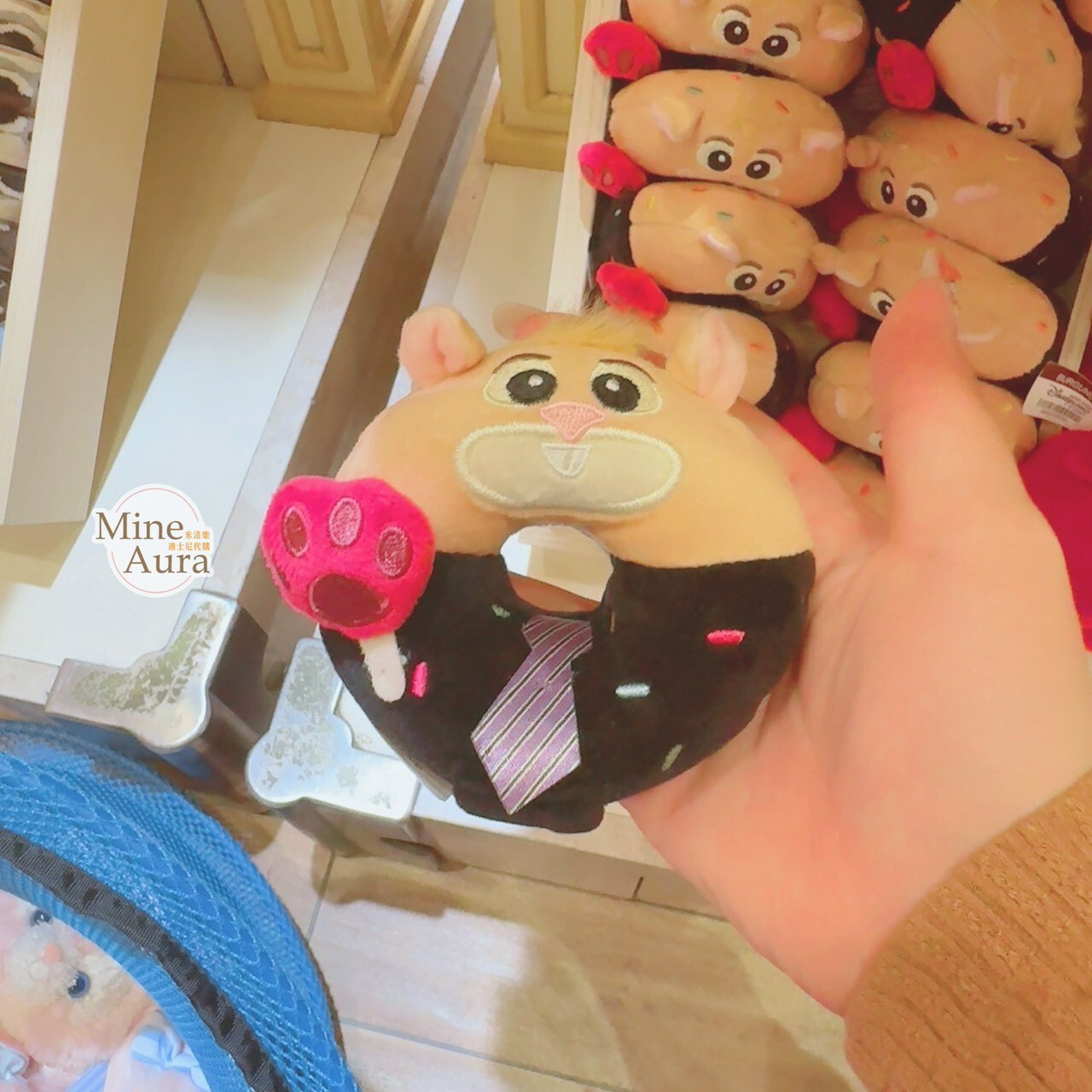 甜甜圈系列 銀行職員 旅鼠 絨毛 迷你公仔 娃娃 (搭配個人客製髮圈用) 動物方城市 Zootopia -香港迪士尼樂園