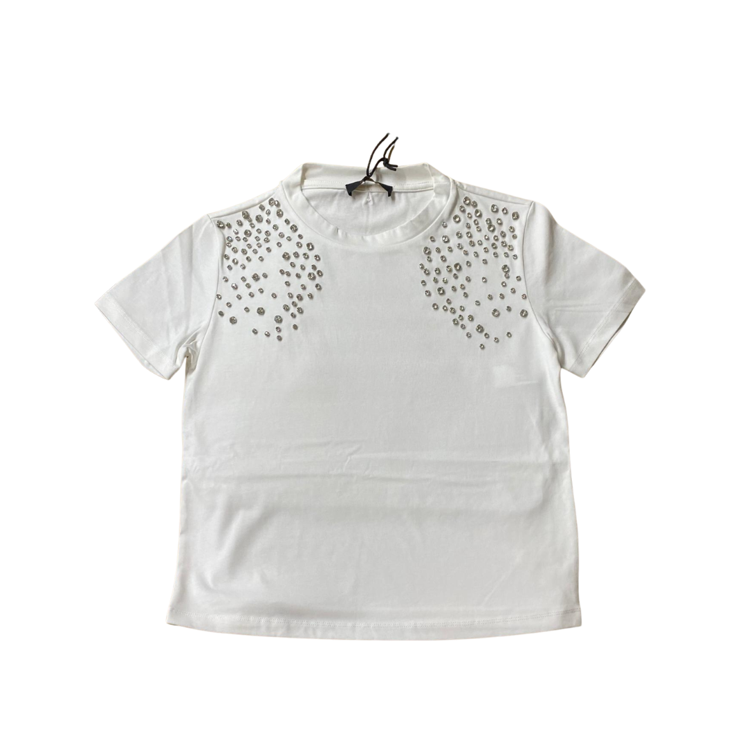 1TS0319-085 [TWINSET] T-Shirt White #261AP2440 (C-EU-E)